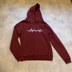Burgundy Alphalete Women’s Cut Sweatshirt Hoodie